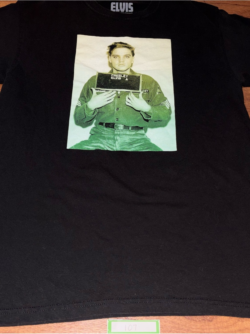 Elvis Presley Army Mugshot Graphic T-Shirt